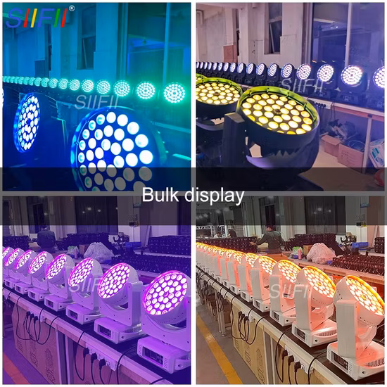 36PCS 10W RGBW 4in1 LED Uplight Zoom Luce a testa mobile Wash LED RGBW ad alta potenza